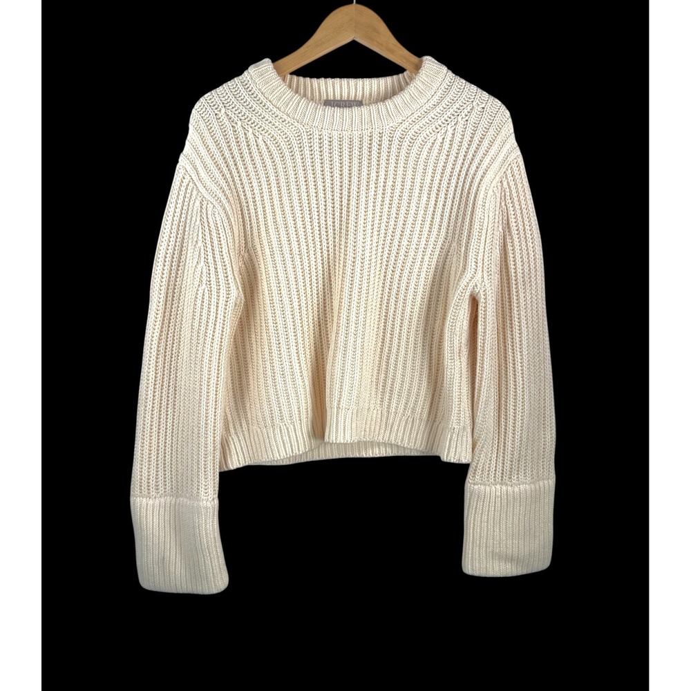 J.CREW Heritage cotton fisherman crewneck sweater relaxed quiet luxury